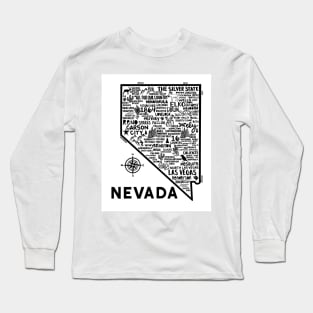 Nevada Map Long Sleeve T-Shirt